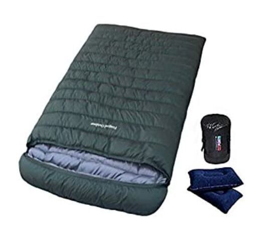 二人用シュラフ　羽毛3500g（-10～-25℃）