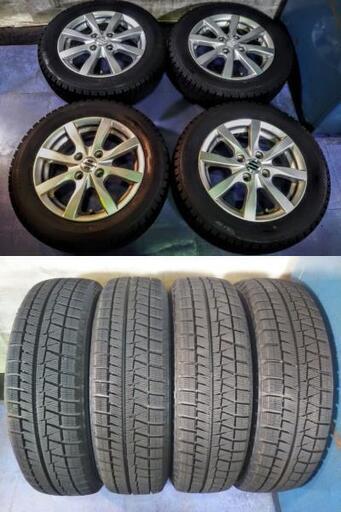 冬 ハスラー スズキ純正 14インチ 2020年【~90％ 富山】人気の ブリヂストン 冬 165/65R14 中古 4本 BS アイスパートナー2 スタッドレス スズキ マツダ フレア