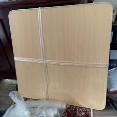 ホワイト　カジュアルこたつ　木目と白調リバーシブルテーブル