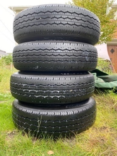 ●200系ハイエース195/80R15ノーマルタイヤ5ZIGEN４本セットバリ溝！9部山●