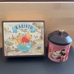 ディズニーランド ミッキー＆ミニー プーさん お菓子の空き缶