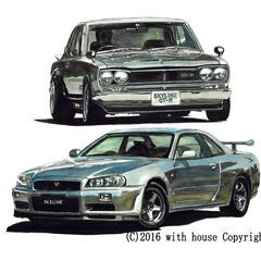 NC-385 スカイラインGT-R R34/スカイラインハコスカ...