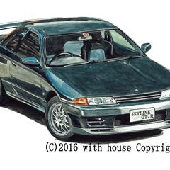 NC-390 スカイラインGT-R R32 限定版画 直筆サイン...