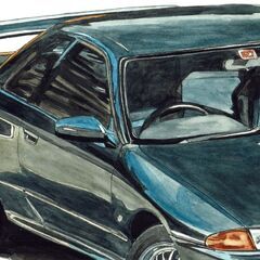 NC-390 スカイラインGT-R R32 限定版画 直筆サイン有 額装済 作家 平右ヱ門の画像