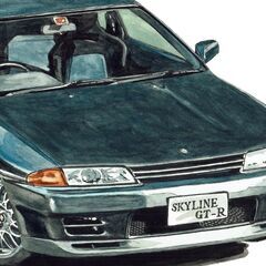 NC-390 スカイラインGT-R R32 限定版画 直筆サイン有 額装済 作家 平右ヱ門の画像