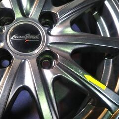 冬 ヤリス ウイングロード 2020年【富山】人気のガンメタ色系アルミホイール ポルテ シエンタ カローラ フィールダー bB イスト 14インチ 175/70R14 +38の画像