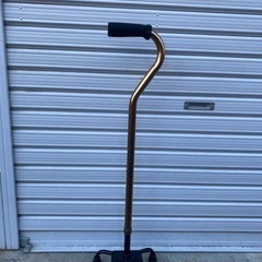 4点式杖　高さ調整可　ゴールド　美品