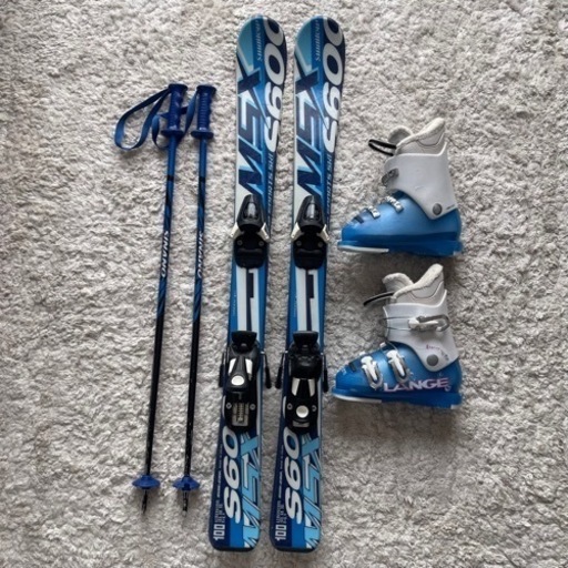 swallow スワロー子供用スキー板100cm Jr用　4点セット