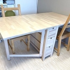 【お譲り先決まりました】IKEA NORDEN ダイニングテーブル バタフライテーブル 