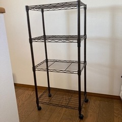 メタルラック　　ブラウン　キャスター付きの画像