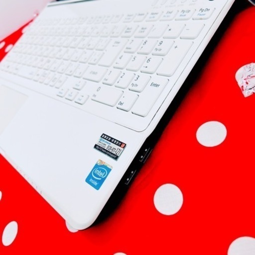 A-18初心者歓迎/光沢ツヤツヤ/サクサク/白くて可愛いパソコン♪