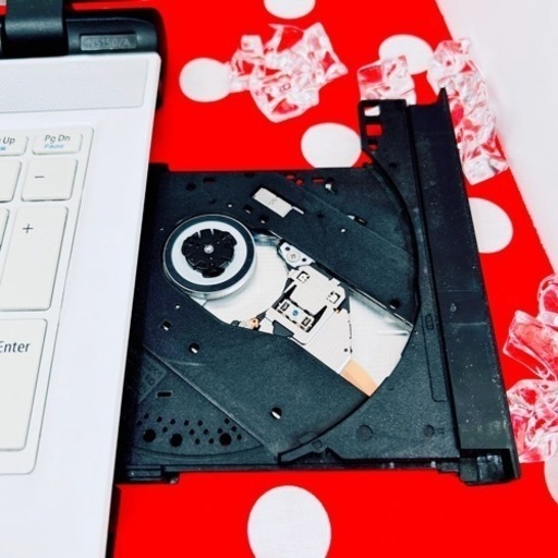 A-19初心者歓迎/光沢ツヤツヤ/サクサク/白くて可愛いパソコン♪