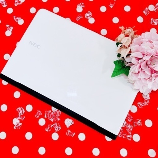 A-19初心者歓迎/光沢ツヤツヤ/サクサク/白くて可愛いパソコン♪