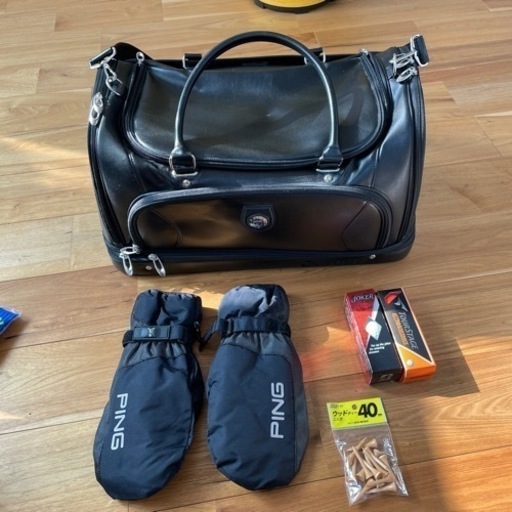 【受付終了】ゴルフバッグ、ボール、あったかい手袋