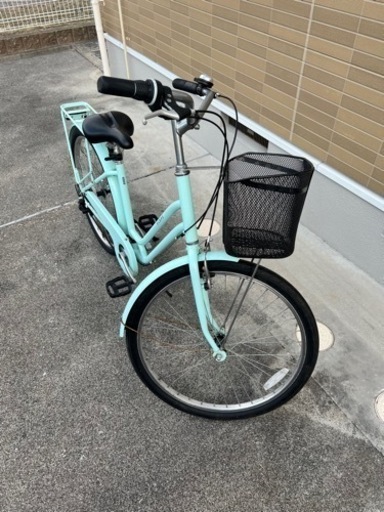 水色の自転車 26インチ