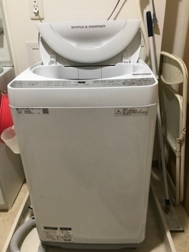 シャープ洗濯機2018年式　6kg