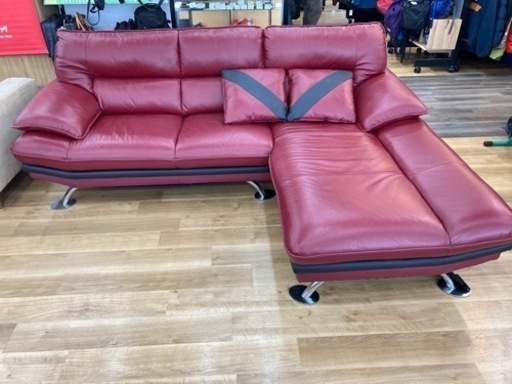 【トレファク高槻店】取りに来れる方限定！ニトリ レザーカウチソファーです！！