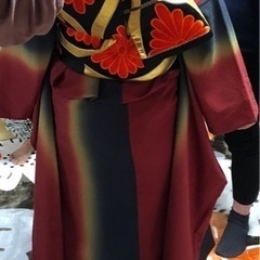 超〜お洒落な粋な振袖と帯のセットの画像
