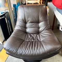 (A-a5)￥11000(税込) 　座面回転式 　本革　牛皮　レザー　１人掛け　 ソファ MALLOW（こげ茶色）
