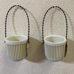 未使用　ミニ植木鉢　2個　ダイソー