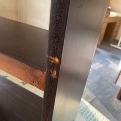 本棚　ウォルナット色　木製の画像