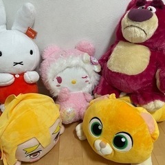 美品☆ ぬいぐるみ　ミッフィーちゃん　キティ　善逸　ロッツォ