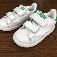 美品　アディダス スタンスミス ホワイト グリーン 13cm