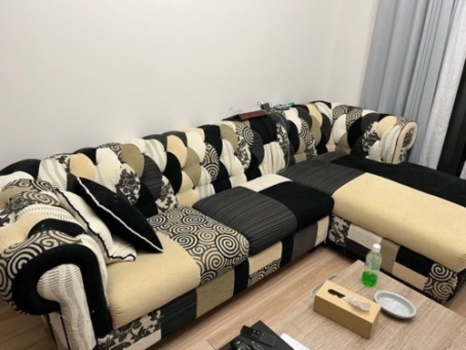 ソファ　パッチワーク