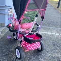 ミニーちゃん 三輪車 手押しの画像