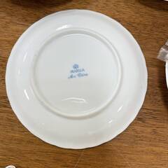 【7512‐4】uni white ケーキ皿 フォーク付き 5枚セット 食器 洋食器 プレート デザート 未使用品の画像