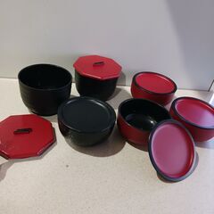 プラスチック和食器19点セットの画像
