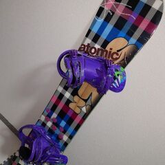 ★スノボ板＆バインセット ATOMIC板 138cm × FLUXフラックス バイン レディース★40