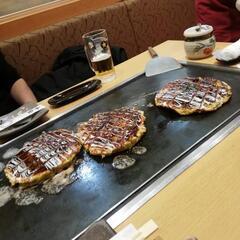 京都駅前でお好み焼き