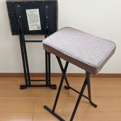 【折畳ハイスツール】折りたたみ式椅子【２脚】