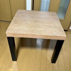 決定　ローテーブル　木目調デザイン　IKEAテーブルに加工