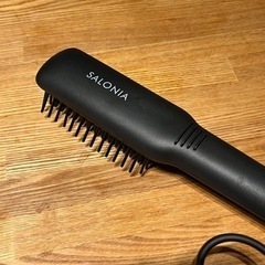 SALONIA サロニア ストレートヒートブラシ 海外対応 MAX210℃ ヘアアイロン SL-012GRSの画像