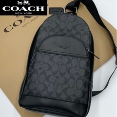 値下げ COACH コーチ ボディバッグ クロスボディー PVC レザー