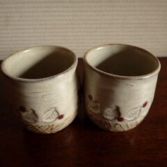 お茶のセット～ポット＋湯飲み＋お盆＋くわの木箸(一膳)　新品未使用の画像