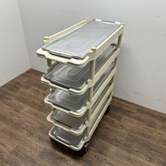 KAWAJUN　カワジュン　業務用　バントレイカート　５段　ワゴン　台車　W３３.５０ｘＤ８１０ｘＨ９４０ｍｍ　