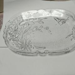 クリスマス用　ガラス　プレート2枚　器　皿　未使用の画像