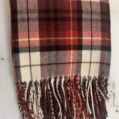 譲渡予定者決定　チェックのマフラー