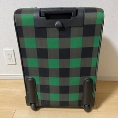 キャリーケース　緑　チェックの画像