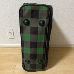 キャリーケース　緑　チェックの画像