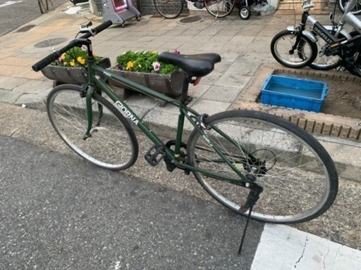 ?? クロスバイク　700x28c  6変速　緑　