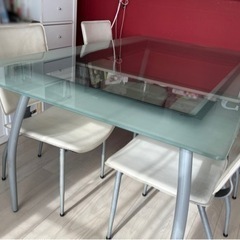 ガラステーブル ダイニングセット
