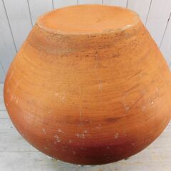 特大花瓶　花器　陶芸　陶器　産地作家等詳細不明　銘あり　置物　床の間飾りの画像