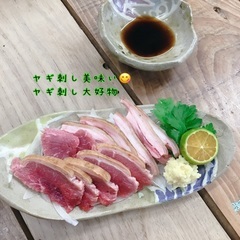 ヤギ刺し、馬刺し、魚介類お刺身好きな人限定です。