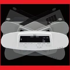 【2年使用】11畳～15畳　プラズマクラスター　Rinnai　都市ガスファンヒーター　RC-N4001NP　時計表示・手動回転機能付の画像