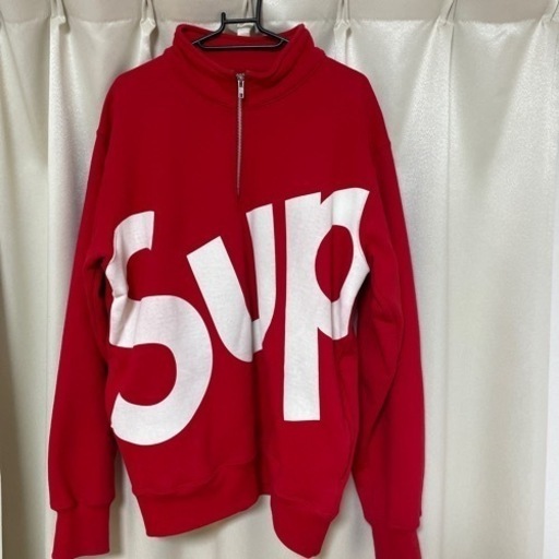 [即完モデル]シュプリーム　ビッグロゴ　ハーフジップ　スウェット