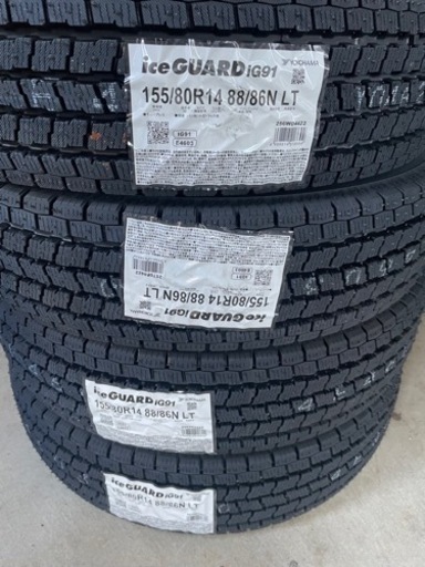 最安値　ADバン　サクシード　新品　ヨコハマ　155/80R14 スタッドレス　4本